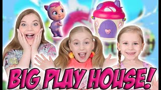 CRY BABIES KATIE'S SUPER HOUSE!!! FANCY'S VEHICLE PLAYSET! CRY BABIES BIG PLAY HOUSE SET!