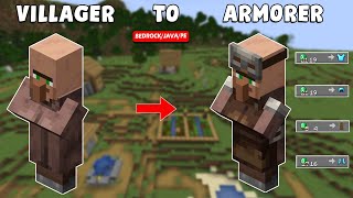 How to Make an ARMORER Villager in Minecraft - TUTORIAL (Easy & Quick)