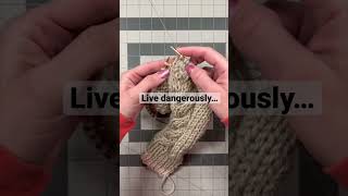 Dangerous cable knitting! (Kids, don’t try this at home!)