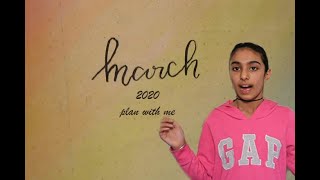 March 2020 plan with me!!!!! the long awaited video... watercolor rainbow theme for my birthday!!!