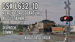 CSX L632-10 Ready for Departure from Augusta Yard to the Quarry, Augusta, Georgia - 09-10-2024