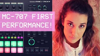 Roland MC-707 First Ever Performance! #roland #liveperformance