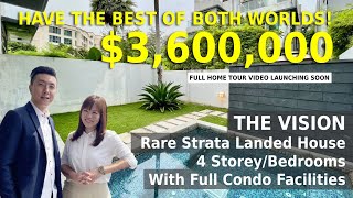 Enjoy The Best Of Both Worlds! Rare Strata Landed House, 4 Storey/Bedroom With Full Condo Facilities