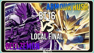 Beelzemon vs Veemon Armor [Digimon TCG BT16 Local FINAL] Match Commentary