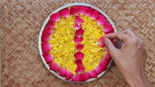 Aarti thali decoration ideas // Flower decoration ideas at home // Aarti thali decoration easy