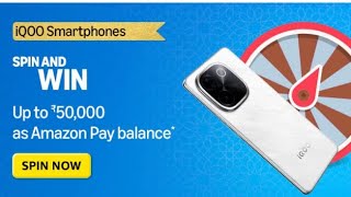 IQOO smartphones spin and win quiz answers today, Amazon spin and win quiz answers today