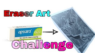 Eraser art challenge: drawing with eraser.. 🤪