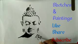 How to draw Buddha Painting tutorial simple easy step by step for kids  Drawing  Buddha Painting