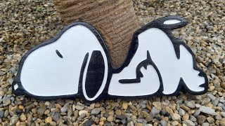 Snoopy dog routed out on fencing wood, router/scroll project ...