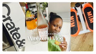 WEEKEND VLOG| CRATE & BARREL HAUL + NEW WORKOUT GEAR & MINI STEPPER, RELAXING WEEKEND VIBES