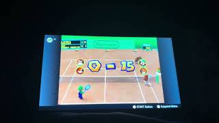 let’s play mario tennis n64 luigi doubles