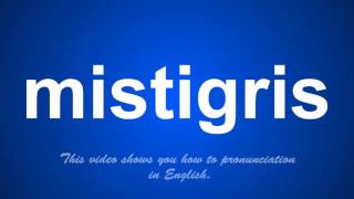 the correct pronunciation of mistitled in English.