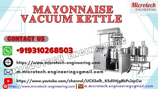 MAYONNAISE VACUUM KETTLE,  Vacuum Paste Kettle, Cosmetic Kettle, Vacuum Kettle, CosmeticVacuumKettle