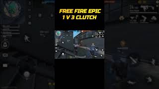 FREE FIRE EPIC TRIPLE CLUTCH🔥| BEST 1 V 3 CLUTCH EVER 😱| GAMES WITH SALMAN ! | #SHORTS