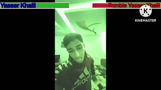 Yasser Khalil VS. Zombie Yasser Khalil Fight Scene Hide  Bed Room With Healthbars 🔥🧟😶‍🌫️🛌