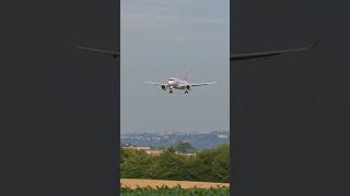 #swiss #belgradeairport #aviation #a220 #arrival #landing #planespotting