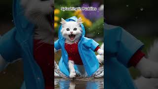 "The White Kitten's Rainy Day Adventure 🌧️🐾" #cat #catstory #cute