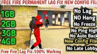 FREE FIRE 90-60+FPS LAG FIX 1GB RAM DEVICE NEW CONFIG