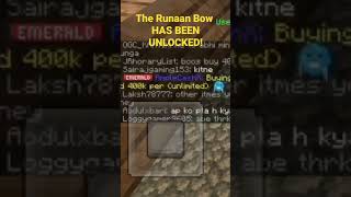 CRAFTERSMC - I UNLOCKED THE RUNAAN BOW RECIPE! #craftersmc #minecraft #shorts