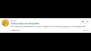 Tableau Basics for Nonprofits [Salesforce Trailhead Answers]