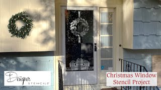 DIY Window Decorations | Christmas Wreath and Presents Window Stencil Project | Designer Stencils