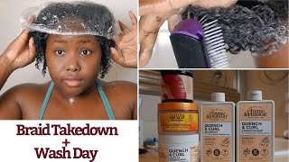 7 Week Knotless Braid Takedown and 4C Wash Routine