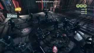 Batman: Arkham City Wayne Manor Armory DLC map with Nightwing "Perfect Fight Bonus"