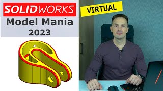 SOLIDWORKS Прорези. Деталь с Конкурса Model Mania 2023 Virtual | Роман Саляхутдинов