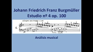 Burgmüller. Estudio op. 100 nº 4. Análisis musical