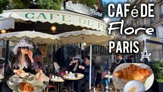 MOVIE Café de Flore  パリ/カフェ Breakfast on the terrace of a long-established café in Paris France