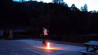 Fire spinners at Evergreen Brickworks, Toronto