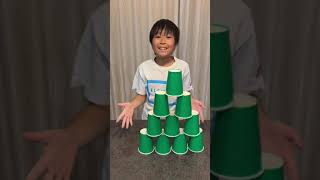 Building with cups!! Part17 #shorts #レオ