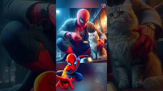 All superheros A Good Story Cute  Cat Eating Food DC & Marvel Characters 😳💥 #shorts #youtubeshorts