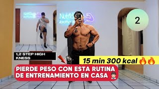 Rutina de ejercicio para pérdida de peso 15 min de entrenamiento en casa 🏠