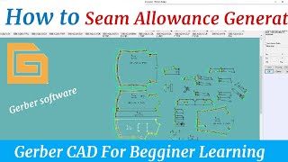 Seam Allowance Generate ,Gerber CAD software for Beginner Bangla Tutorial