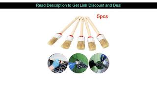 Discount  New 5Pcs/Set Soft Wheel Cleaning Brushes Wood Handle Handy Kit for Dash Trim Seats Car Wa