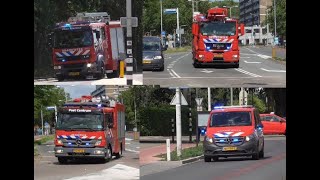 Brandweer Nijmegen + Brandweer Malden met spoed naar een middelbrand bij het Kandinsky College