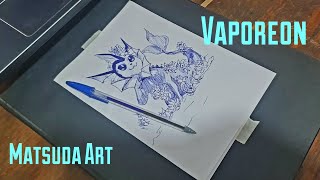 Desenhando Perfil dos inscritos #pokemon  Vaporeon