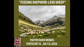 "Feeding Shepherd-less Sheep!"