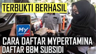 TUTORIAL CARA DAFTAR MYPERTAMINA BBM SUBSIDI