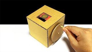 Amazing coin bank with cardboard [82] | ออมสินเหรียญหล่นลงกล่อง