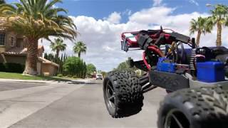 TRAXXAS E REVO 1/16TH SCALE VXL VELINION 4000 KV ELECTRIC BRUSHLESS TRUGGY (3S 56.7 MPH!!!!)10TH RUN