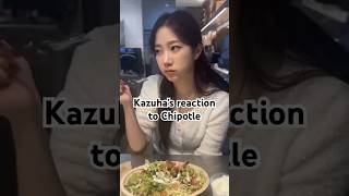 Lesserafim Kazuha eating Chipotle #lesserafim #kazuha #yunjin #sakura #chaewon #eunchae