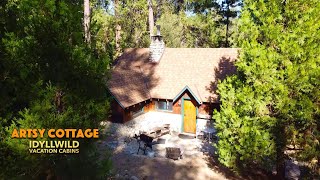 Artsy Cottage - A Secluded 1 Bedroom Cabin Walking Distance to Idyllwild Town Center.  e