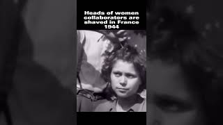 Heads of women collaborators are shaved in France, 1944