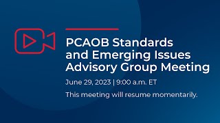 6/29/23 Standards and Emerging Issues Advisory Group Meeting (Part 2 of 2)