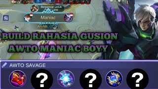 GUSION GW DI LAWAN  | BUILD RAHASIA GUSION LANGSUNG MANIAC BOYYY | MOBILE LEGEND INDONESIA