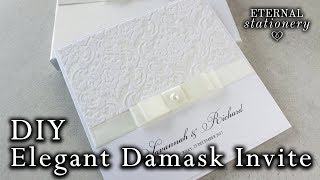 Simple and elegant damask invitation tutorial | DIY Wedding Invitations