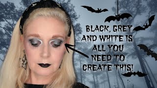 Black Monochromatic Makeup for Halloween 🕷🕸🕷