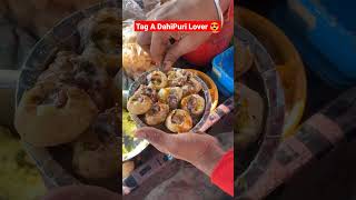 Street Food Dahi Puri 😍😋 In Just ₹20 | Indian Dahi Golgappe❤️ #shorts #dahipuri #streetfood